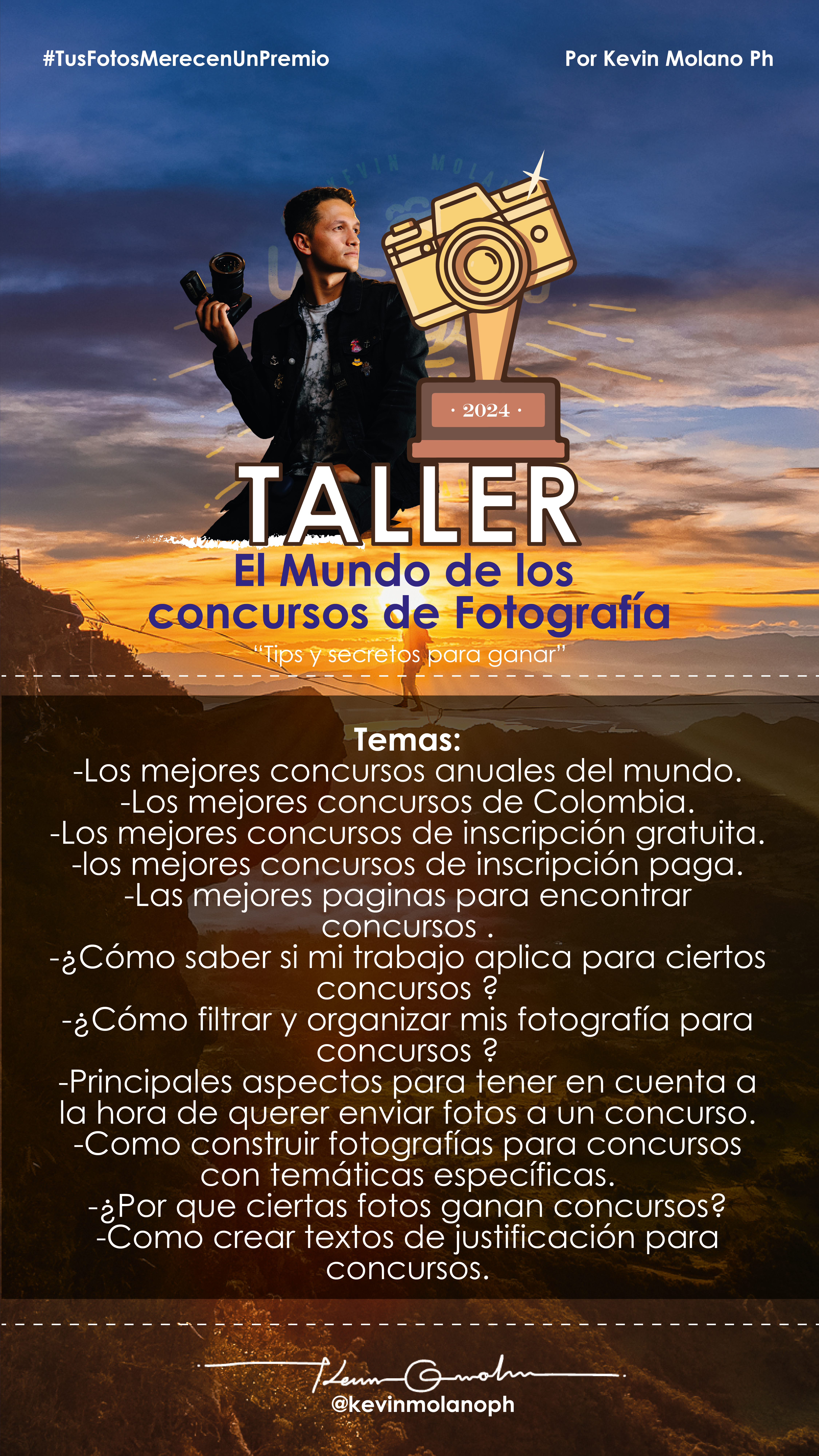 pieza gráfica taller concursos de fotografía por Kevin Molano Ph 2023-02